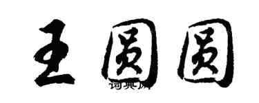 胡問遂王圓圓行書個性簽名怎么寫