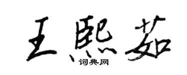 王正良王熙茹行書個性簽名怎么寫