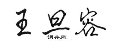 駱恆光王旦容行書個性簽名怎么寫