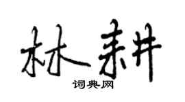 曾慶福林耕行書個性簽名怎么寫