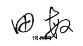 駱恆光田敏草書個性簽名怎么寫