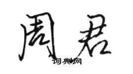 駱恆光周君行書個性簽名怎么寫