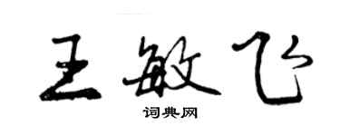 曾慶福王敏飛行書個性簽名怎么寫