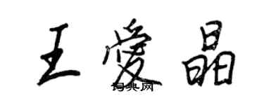 王正良王愛晶行書個性簽名怎么寫