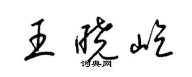 梁錦英王曉屹草書個性簽名怎么寫