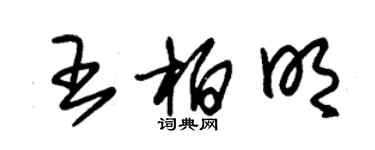 朱錫榮王柏明草書個性簽名怎么寫