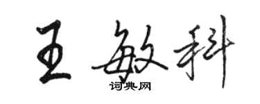 駱恆光王敏科行書個性簽名怎么寫