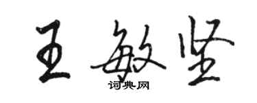 駱恆光王敏堅行書個性簽名怎么寫