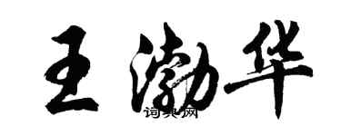 胡問遂王渤華行書個性簽名怎么寫