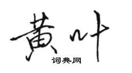 駱恆光黃葉行書個性簽名怎么寫