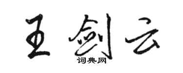 駱恆光王劍雲行書個性簽名怎么寫