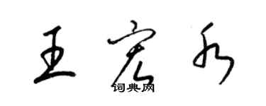 梁錦英王宏水草書個性簽名怎么寫