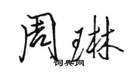 駱恆光周琳行書個性簽名怎么寫