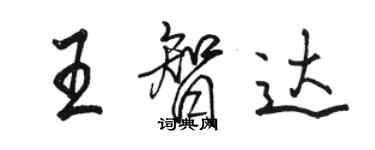 駱恆光王智達行書個性簽名怎么寫