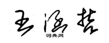 朱錫榮王涵哲草書個性簽名怎么寫