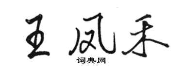 駱恆光王鳳禾行書個性簽名怎么寫