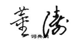 駱恆光董濤草書個性簽名怎么寫