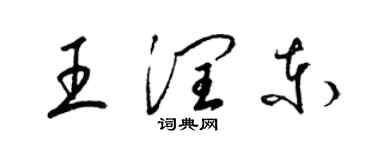 梁錦英王潤東草書個性簽名怎么寫