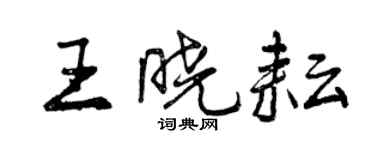 曾慶福王曉耘行書個性簽名怎么寫