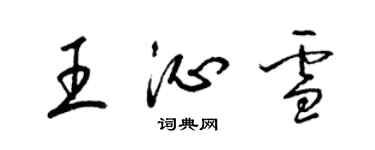 梁錦英王沁雪草書個性簽名怎么寫