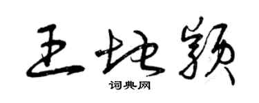 曾慶福王地穎草書個性簽名怎么寫