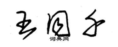 朱錫榮王同千草書個性簽名怎么寫