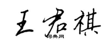 王正良王君祺行書個性簽名怎么寫