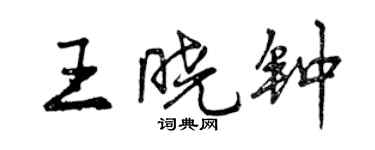 曾慶福王曉鐘行書個性簽名怎么寫