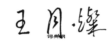 駱恆光王月燦草書個性簽名怎么寫