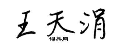 王正良王天涓行書個性簽名怎么寫