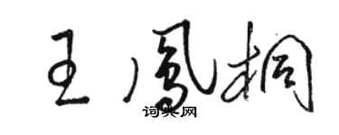 駱恆光王鳳桐草書個性簽名怎么寫