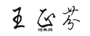 駱恆光王正芬行書個性簽名怎么寫