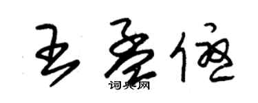 朱錫榮王孟優草書個性簽名怎么寫