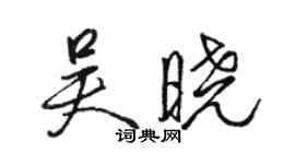 駱恆光吳曉行書個性簽名怎么寫