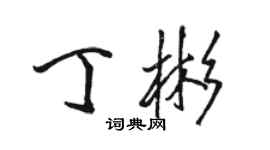 駱恆光丁彬行書個性簽名怎么寫