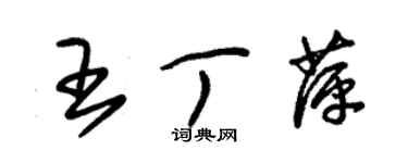 朱錫榮王丁萍草書個性簽名怎么寫