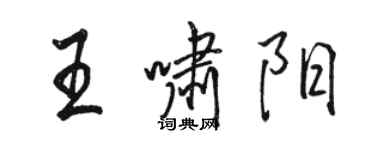 駱恆光王嘯陽行書個性簽名怎么寫