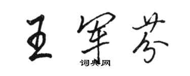 駱恆光王軍芬行書個性簽名怎么寫