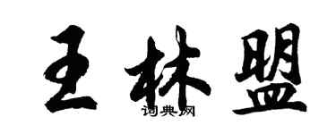 胡問遂王林盟行書個性簽名怎么寫