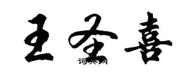 胡問遂王聖喜行書個性簽名怎么寫