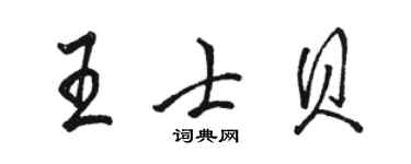 駱恆光王士貝行書個性簽名怎么寫