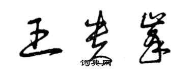 曾慶福王貴峰草書個性簽名怎么寫