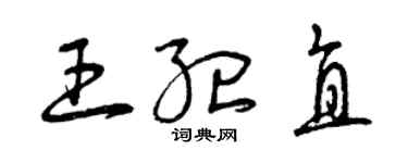 曾慶福王紀直草書個性簽名怎么寫