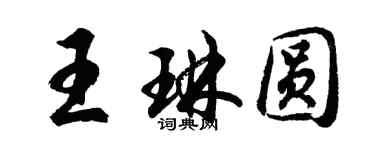 胡問遂王琳圓行書個性簽名怎么寫