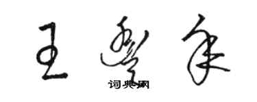 駱恆光王豐年草書個性簽名怎么寫