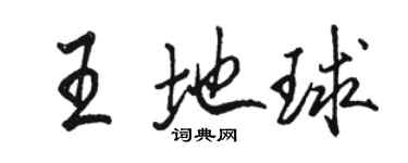 駱恆光王地球行書個性簽名怎么寫