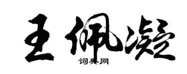 胡問遂王佩凝行書個性簽名怎么寫