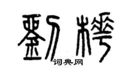 曾慶福劉樺篆書個性簽名怎么寫