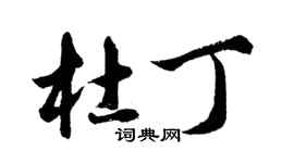 胡問遂杜丁行書個性簽名怎么寫