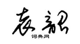 朱錫榮袁韶草書個性簽名怎么寫